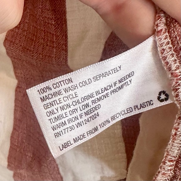 Knox Rose Red and Beige Striped Short Sleeve Women's Top - Size: XXL - Picture 4 of 9